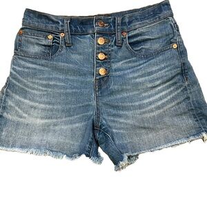 Madewell Blue Jean Shorts High-Waisted Cut-Offs